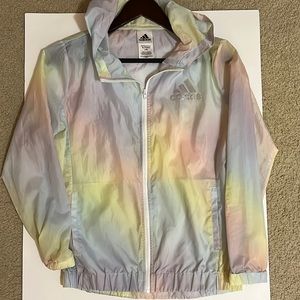 Rainbow Hooded wind breaker